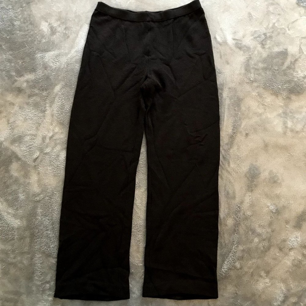 St. John Collection Brown Knit Pull On Straight Pants Women's size 12